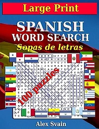 Spanish Word Search: Large Print Book for Adult Sopas de Letras en Español