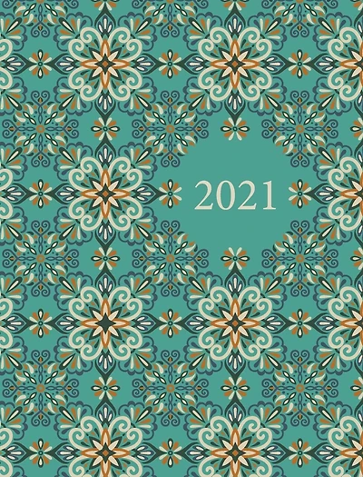2021 Planner: With Coloured Interiors 8 x 10 (Large) Hardback