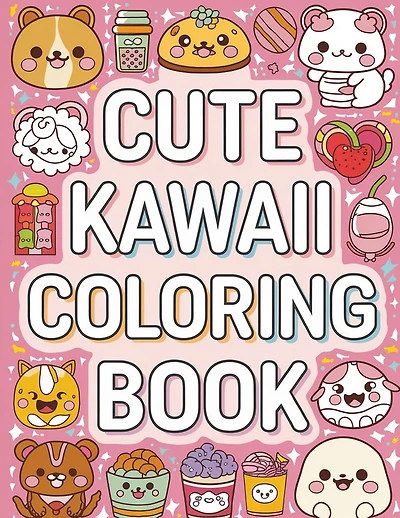 Cute Kawaii Coloring Book for Kids: Kawaii Coloring Book for Children, Kawaii Coloring Pages