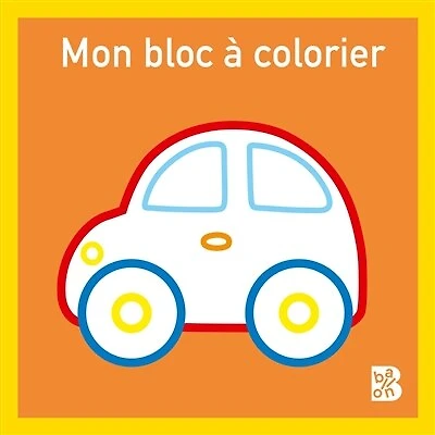Voiture: mon bloc à colorier