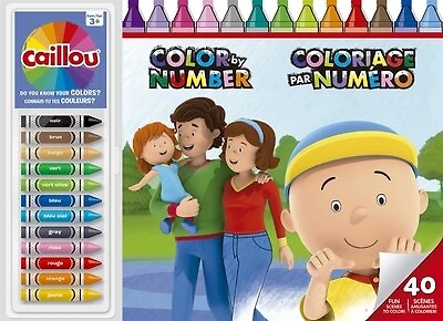 CAILLOU 3D -COLORIAGE PAR NUMERO