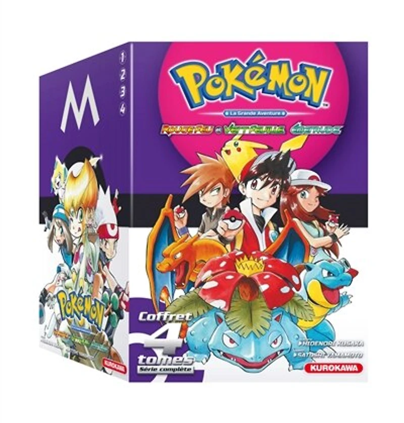 Pokémon Rouge Feu et Vert Feuille-Emeraude: coffret 4 tomes, série complète