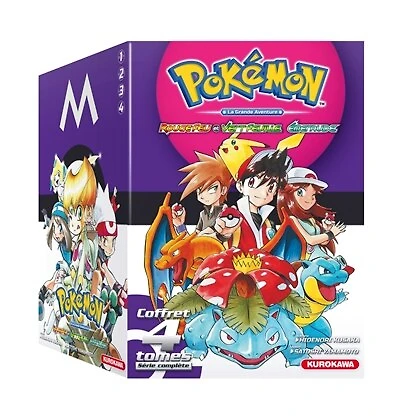 Pokémon Rouge Feu et Vert Feuille-Emeraude: coffret 4 tomes, série complète