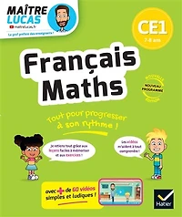 Français, maths CE1, 7-8 ans: cahier de soutien avec des vidéos, leçons et exercices corrigés