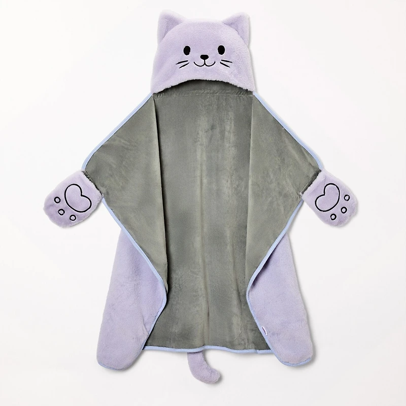 Cat Hooded Throw Blanket