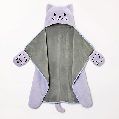 Cat Hooded Throw Blanket