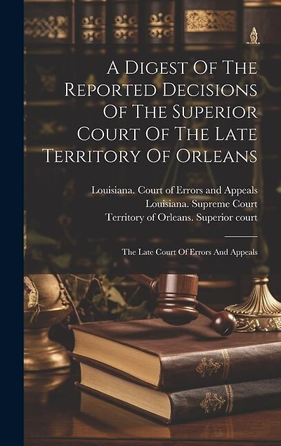 A Digest Of The Reported Decisions Of The Superior Court Of The Late Territory Of Orleans: The Late Court Of Errors And Appeals