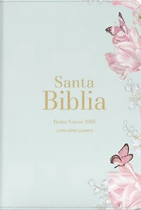 Biblia Rvr 1960 Letra Súper Gigante Símil Piel Salvia Claro Bible Rvr 1960 Super Giant Print Leatherlike Light Sage Butterfly (Spanish Edition)