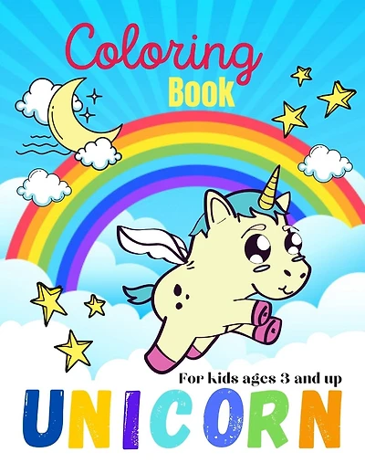Unicorn coloring book: 30 beautiful and magic coloring pages for kids ages 3 and up / large size