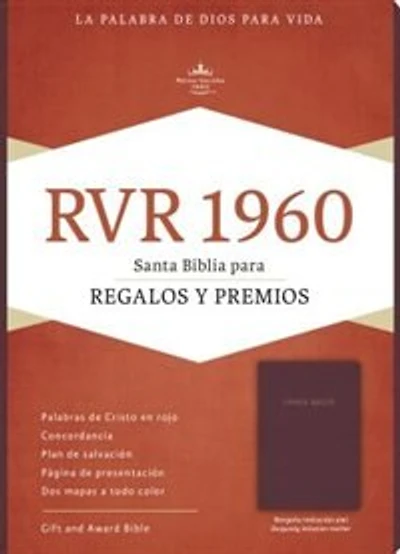 RVR 1960 BIBLIA PARA REGALOS Y PREMIOS, BORGONA IMITACION PIEL