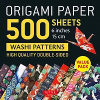 Origami Paper 500 sheets Japanese Washi Patterns 6 (15 cm): Double-Sided Origami Sheets with 12 Different Designs (Instructions for 6 Projects Included)