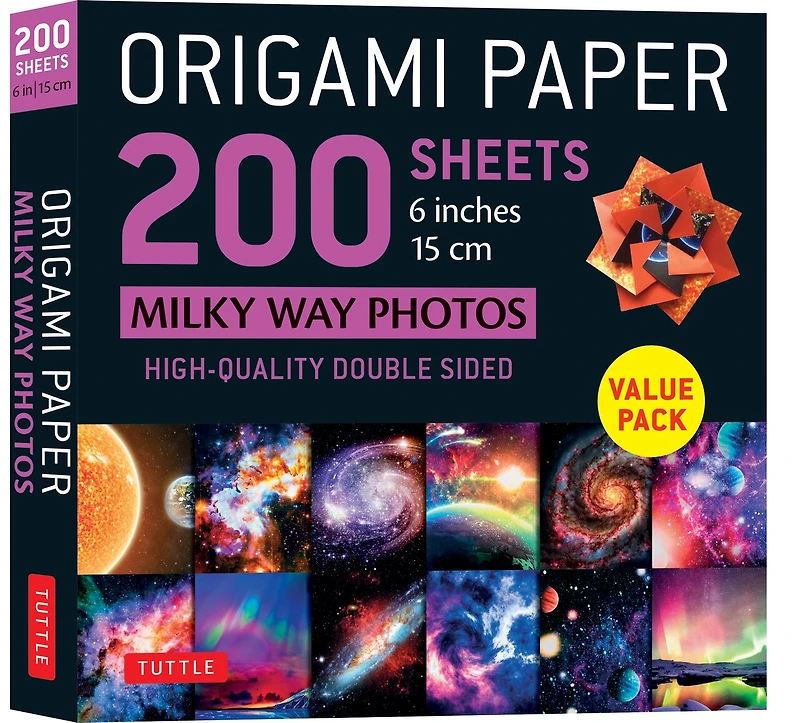 Origami Paper 200 sheets Milky Way Photos 6 (15 cm): Tuttle Origami Paper: Double Sided Origami Sheets Printed with 12 Different Photographs (Includes Instructions for 6 Projects)