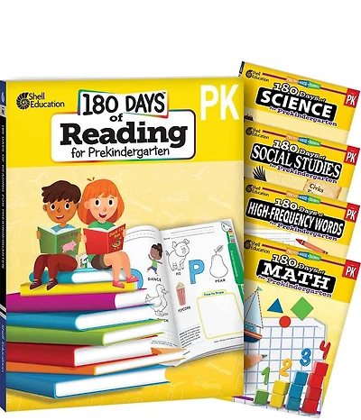 180 Days(tm) Reading, Math, High-Frequency Words Social Studies, and Science for Pre K 5- Book Set: Practice, Assess, Diagnose