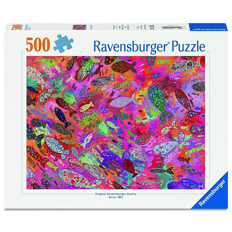 Fish in Fuchsia 500 Pc Puzzle
