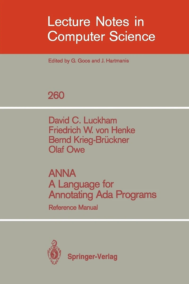ANNA A Language for Annotating Ada Programs: Reference Manual