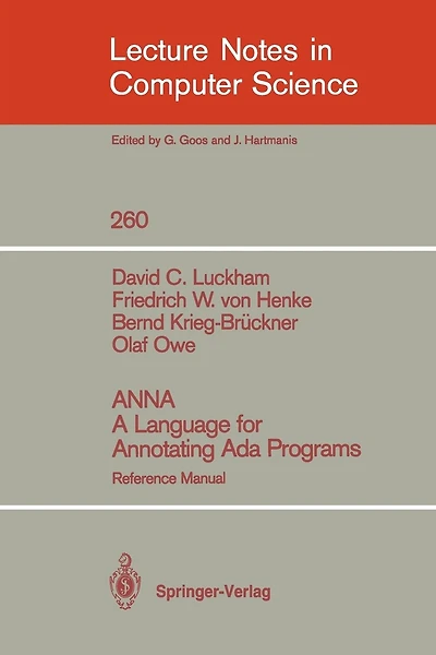 ANNA A Language for Annotating Ada Programs: Reference Manual