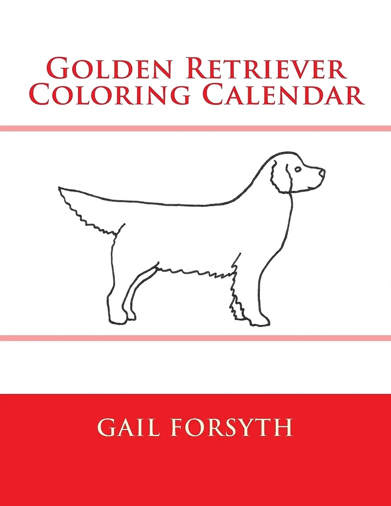 Golden Retriever Coloring Calendar