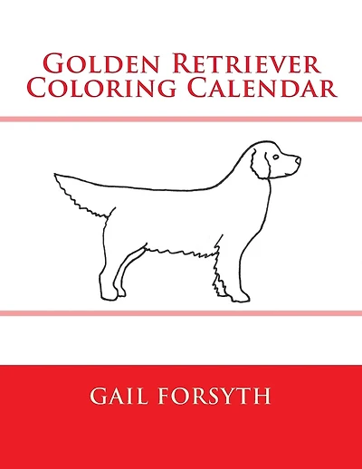 Golden Retriever Coloring Calendar