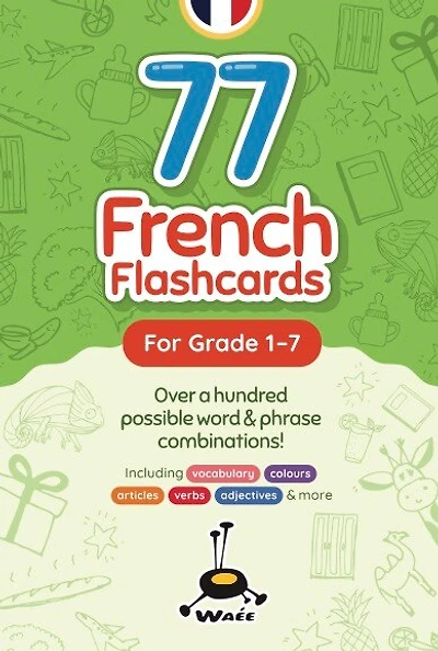 77 French Flashcards: For Grade 1-7