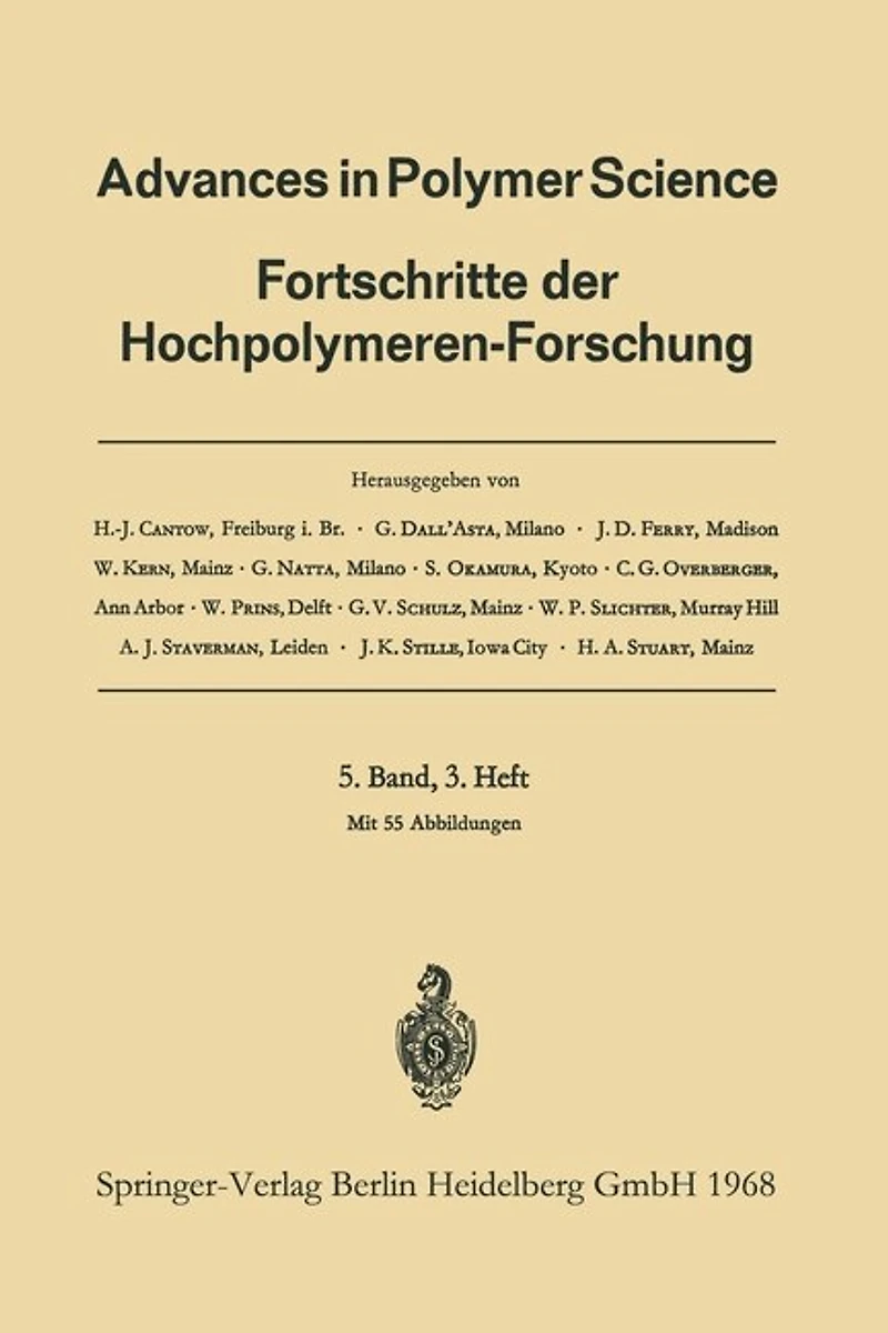 Advances Polymer Science: Fortschritte der Hochpolymeren-Forschung