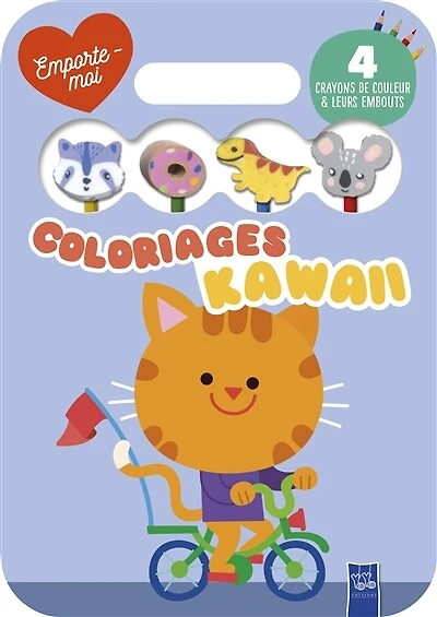 Coloriages kawaii: le chat