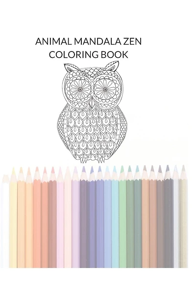 Animal Mandala Zen Adult Coloring Book