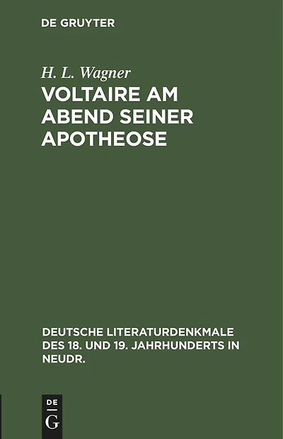 Voltaire am Abend seiner Apotheose