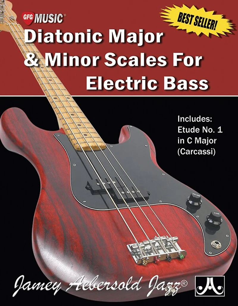 Diatonic Major & Minor Scales for Electric Bass: Includes Etude No. 1 in C Major (Carcassi)