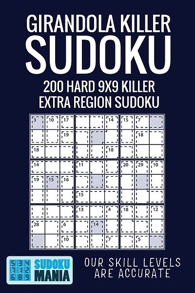 Girandola Killer Sudoku: 200 Hard 9x9 Killer Extra Region Sudoku