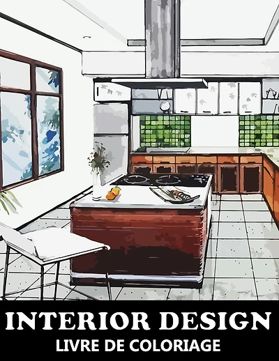 Interior Design Livre de Coloriage: Pour Enfants, Adolescents et Adultes