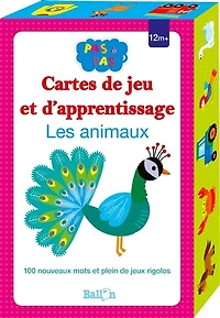Coffret - Les animaux: Cartes de jeu et apprentissage