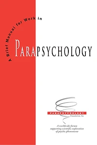 Brief Manual For Work In Parapsychology
