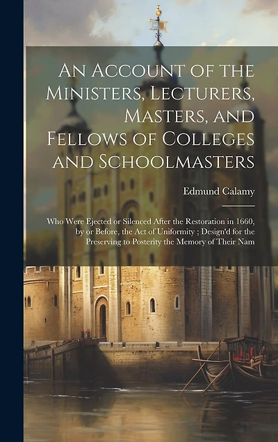 An Account of the Ministers, Lecturers, Masters, and Fellows of Colleges and Schoolmasters: Who Were Ejected or Silenced After the Restoration in 1660, by or Before, the Act of Uniformity; Design'd for the Preserving to Posterity the Memory of Their Nam