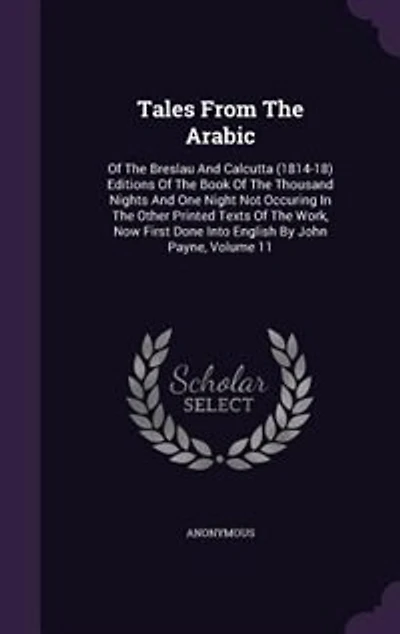 Tales From The Arabic: Of Breslau And Calcutta (1814-18) Editions Book Thousand Nights One Night Not