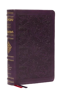NKJV Large Print Reference Bible, Black Leathersoft, Red Letter, Comfort (Sovereign Collection): Holy New King James Version