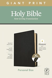 Nlt Personal Size Giant Print Bible, Filament Enabled Edition (red Letter, Genuine Leather, Black, Indexed)
