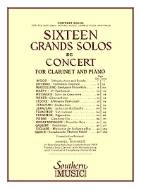 16 Grand Solos De Concert: Clarinet With Piano
