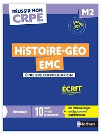 Annales histoire, géo, EMC: épreuve d'application, écrit M2