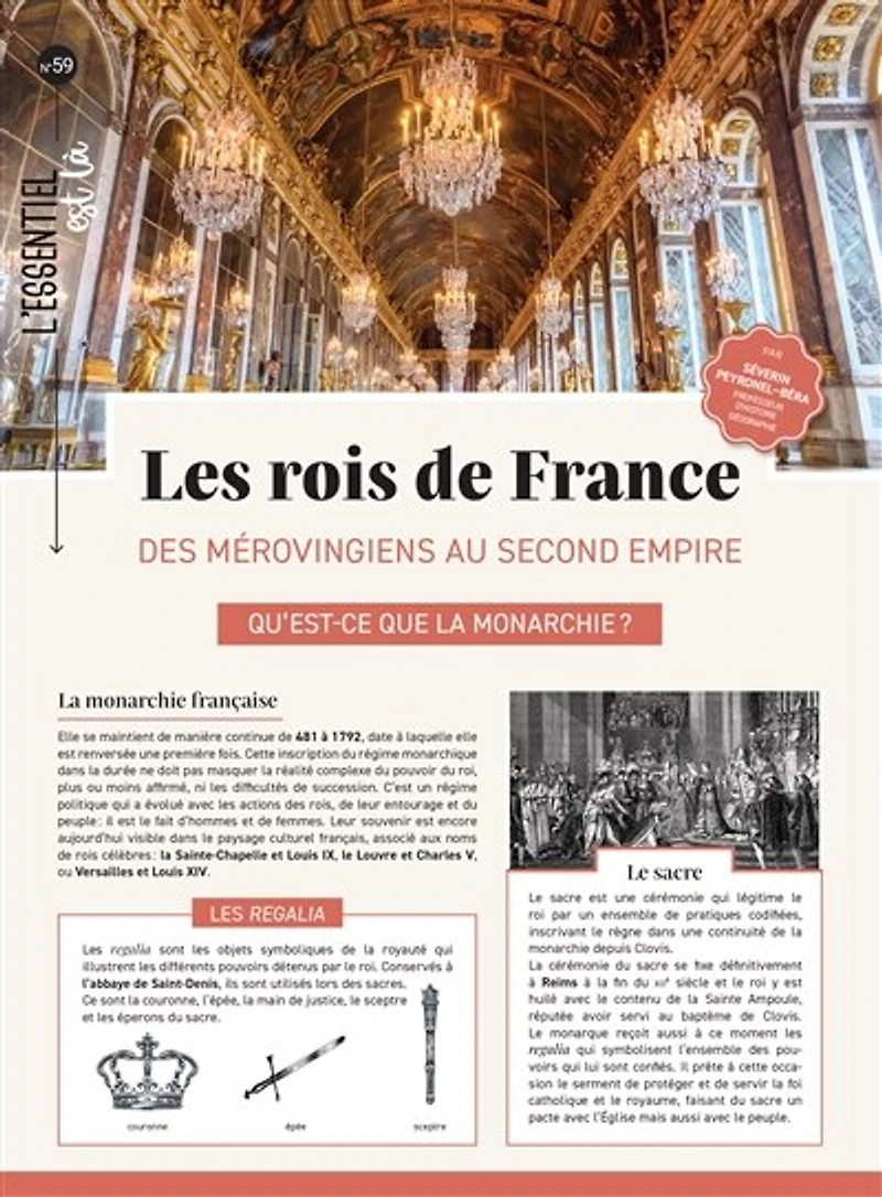 Les rois de France: des mérovingiens au Second Empire