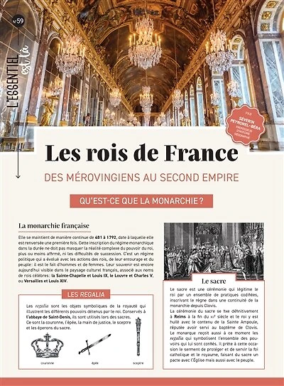 Les rois de France: des mérovingiens au Second Empire