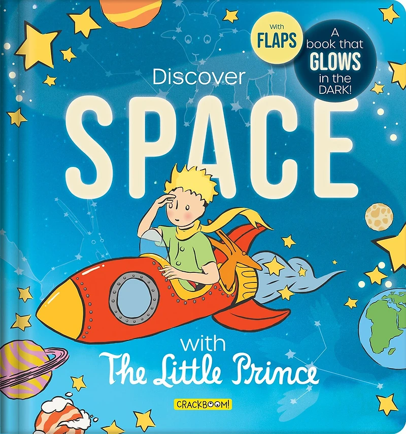 The Little Prince Book: Discover Space – Glow-in-the-Dark Lift-the-Flap Board Book for Kids Ages 5–8 | Learn About Planets, Stars & the Solar System: A book that glows in the dark!