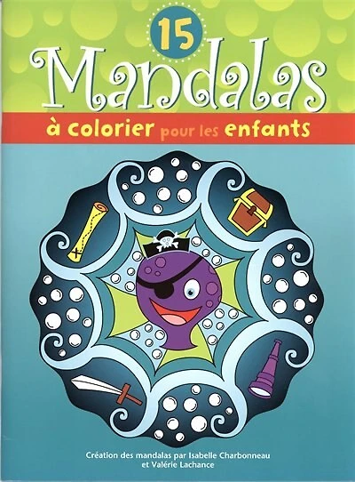15 mandalas à colorier pour les enfants (pieuvre)