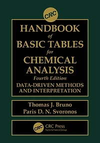 CRC Handbook of Basic Tables for Chemical Analysis: Data-Driven Methods and Interpretation