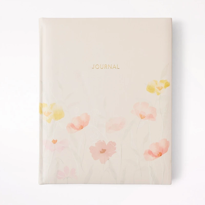 Large Hardcover PU Journal, Spring Floral