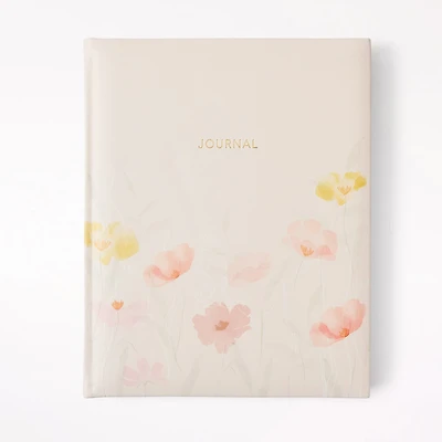 Large Hardcover PU Journal, Spring Floral