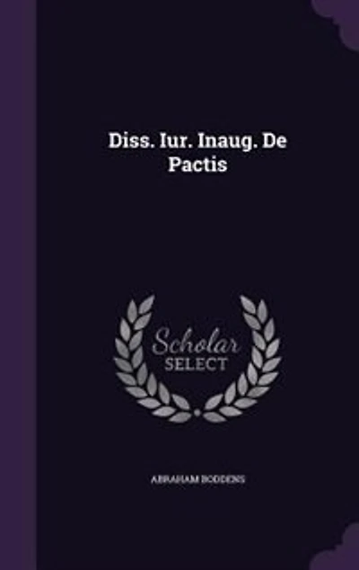 Diss. Iur. Inaug. De Pactis