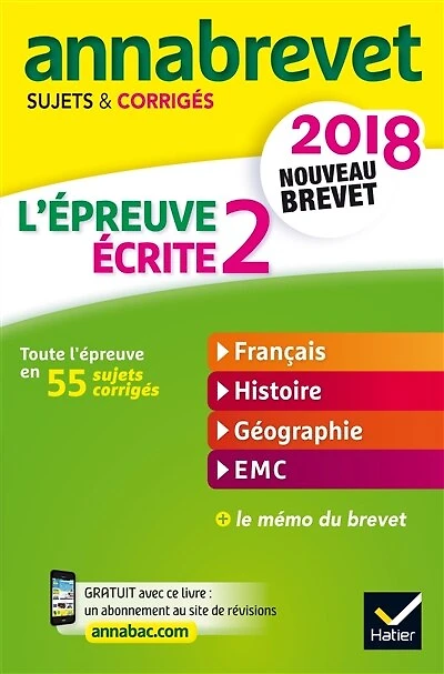 L' épreuve écrite 2: français, histoire, géographie, EMC