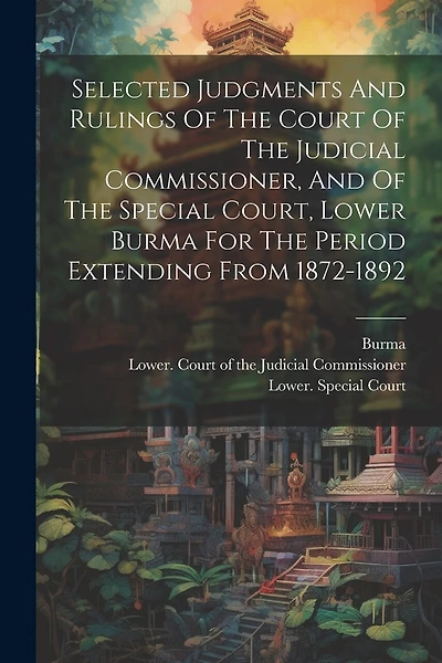 Selected Judgments And Rulings Of The Court Of The Judicial Commissioner, And Of The Special Court, Lower Burma For The Period Extending From 1872-1892