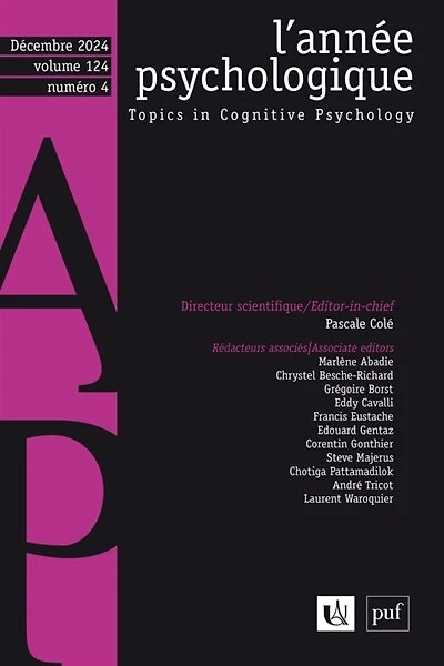 Année psychologique (L'), n°4 (2024). Varia