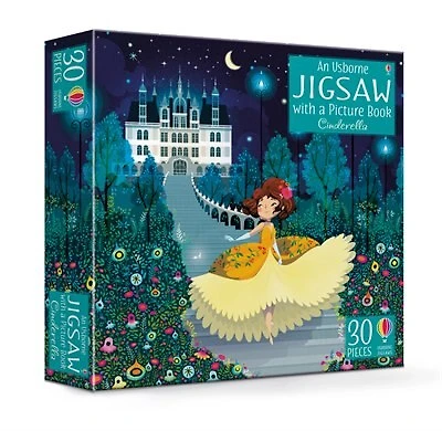 AN USBORNE JIGSAW WITH A PICTURE BOOK CINDERELLA